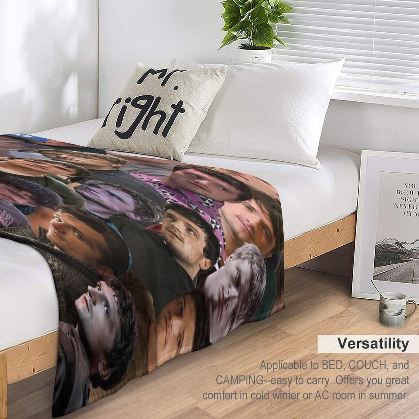 JoshHutcherson Photo Collage Throw Blanket
