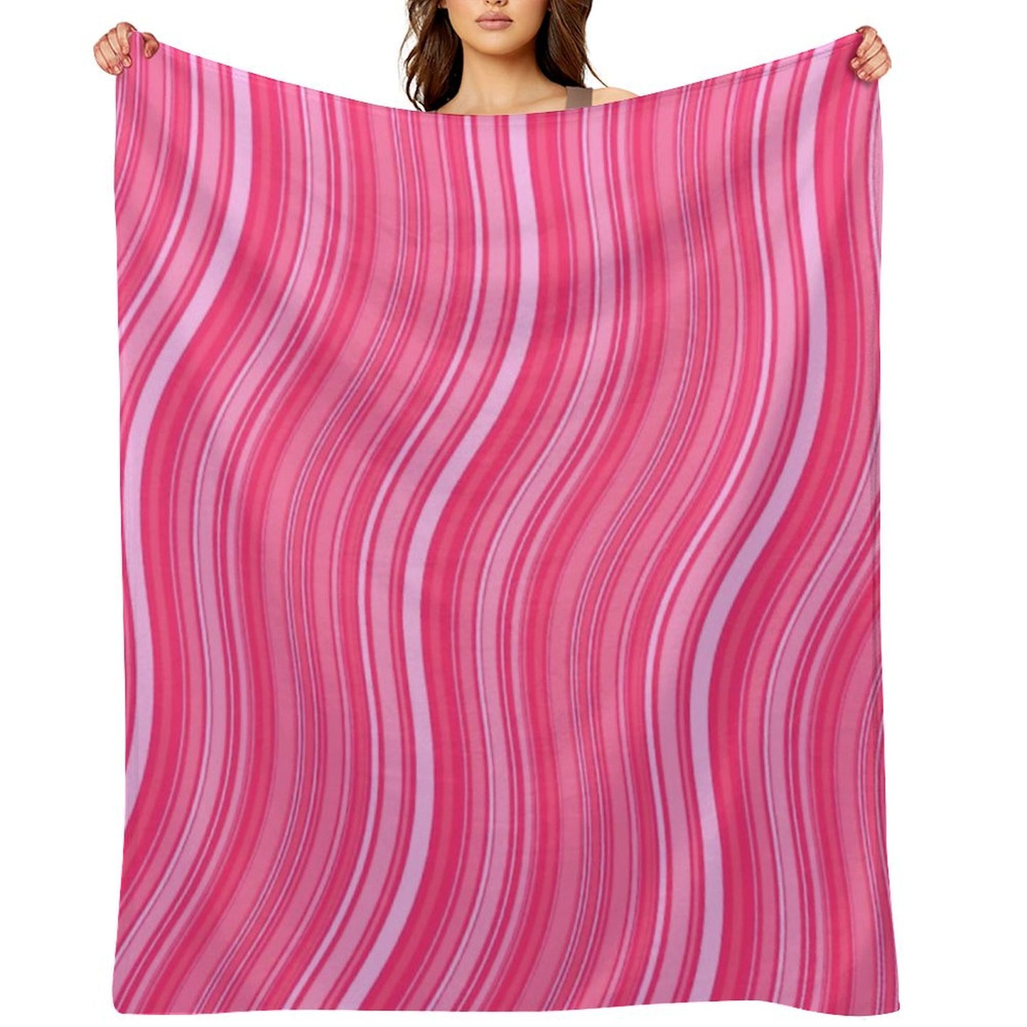 Vibrant Pink Flow Throw Blanket