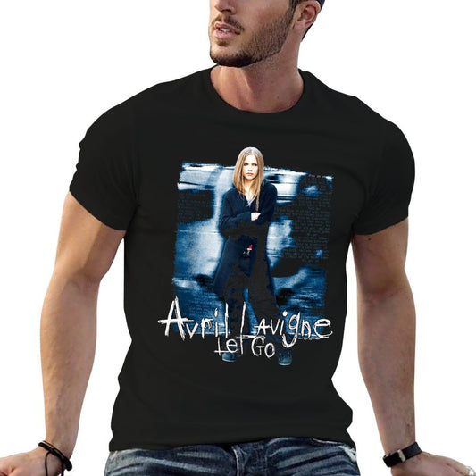 Avril Lavigne Official Let Go - Black, Unisex-Adults, Small,, Classic Fit, Cotton, Polyester Slim-fit Cut T-Shirt