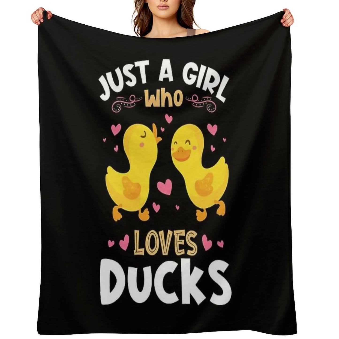 Just A Girl Who Loves Ducks Gift Throw Blanket