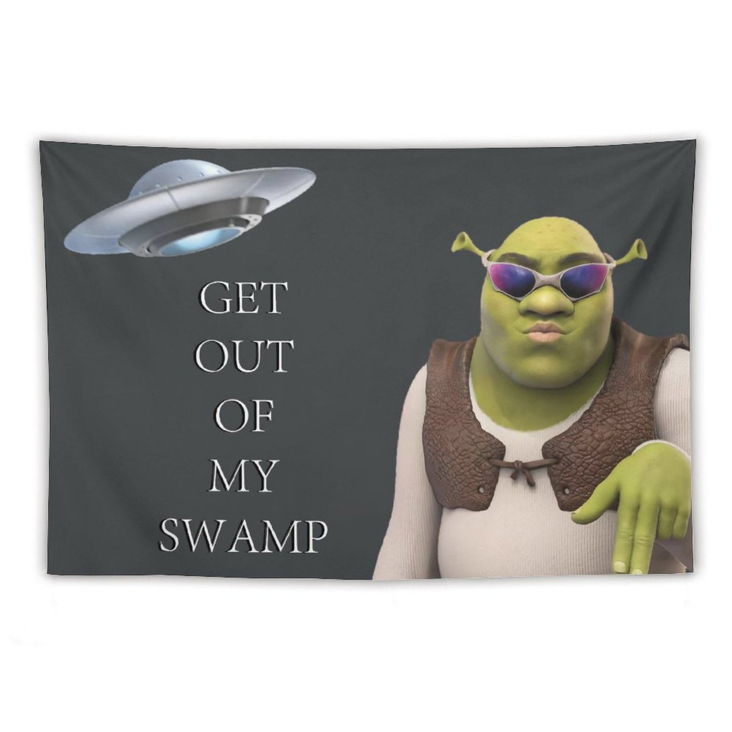 Shrek Get Out of My Swamp UFO Tapestry