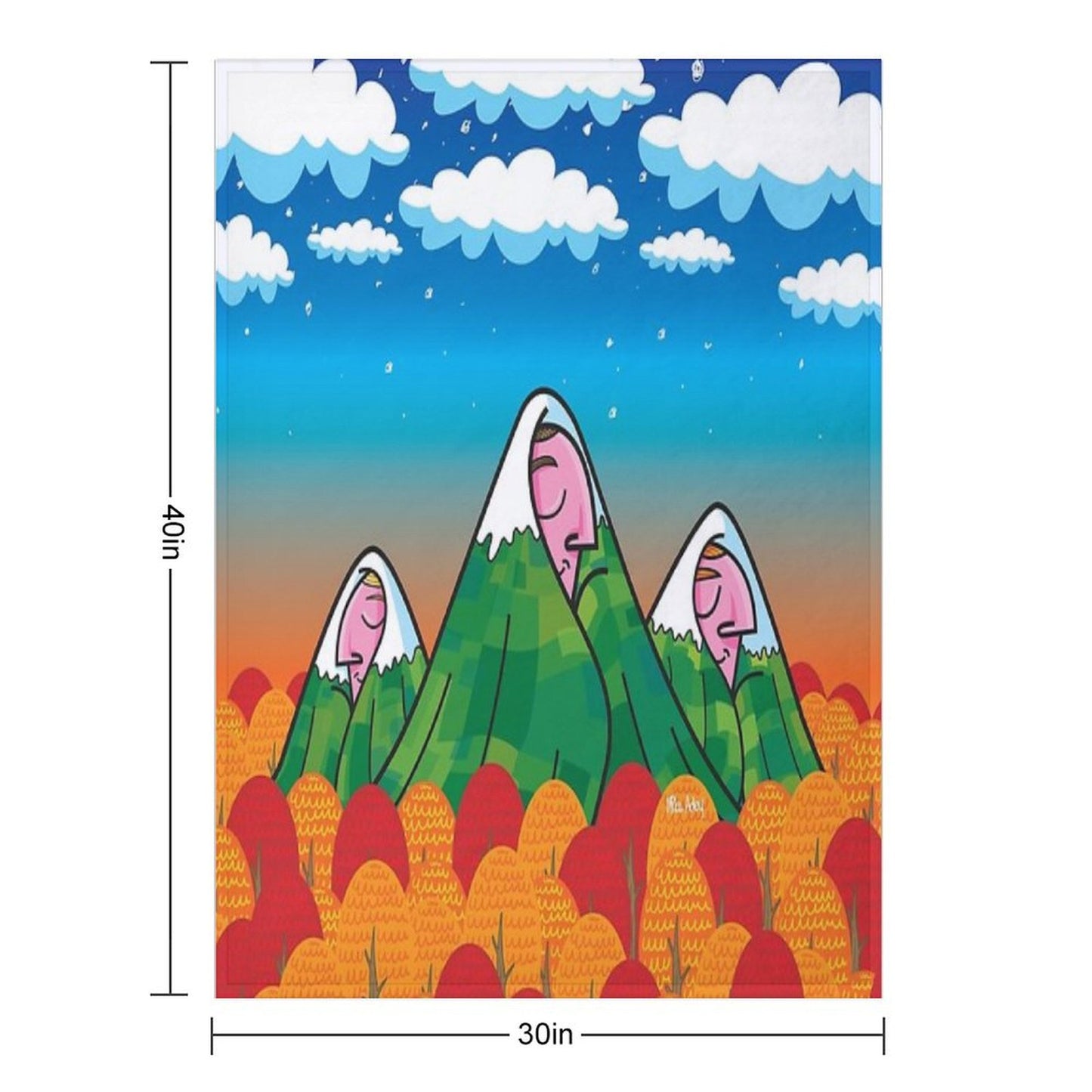 Sleeping Giants Throw Blanket