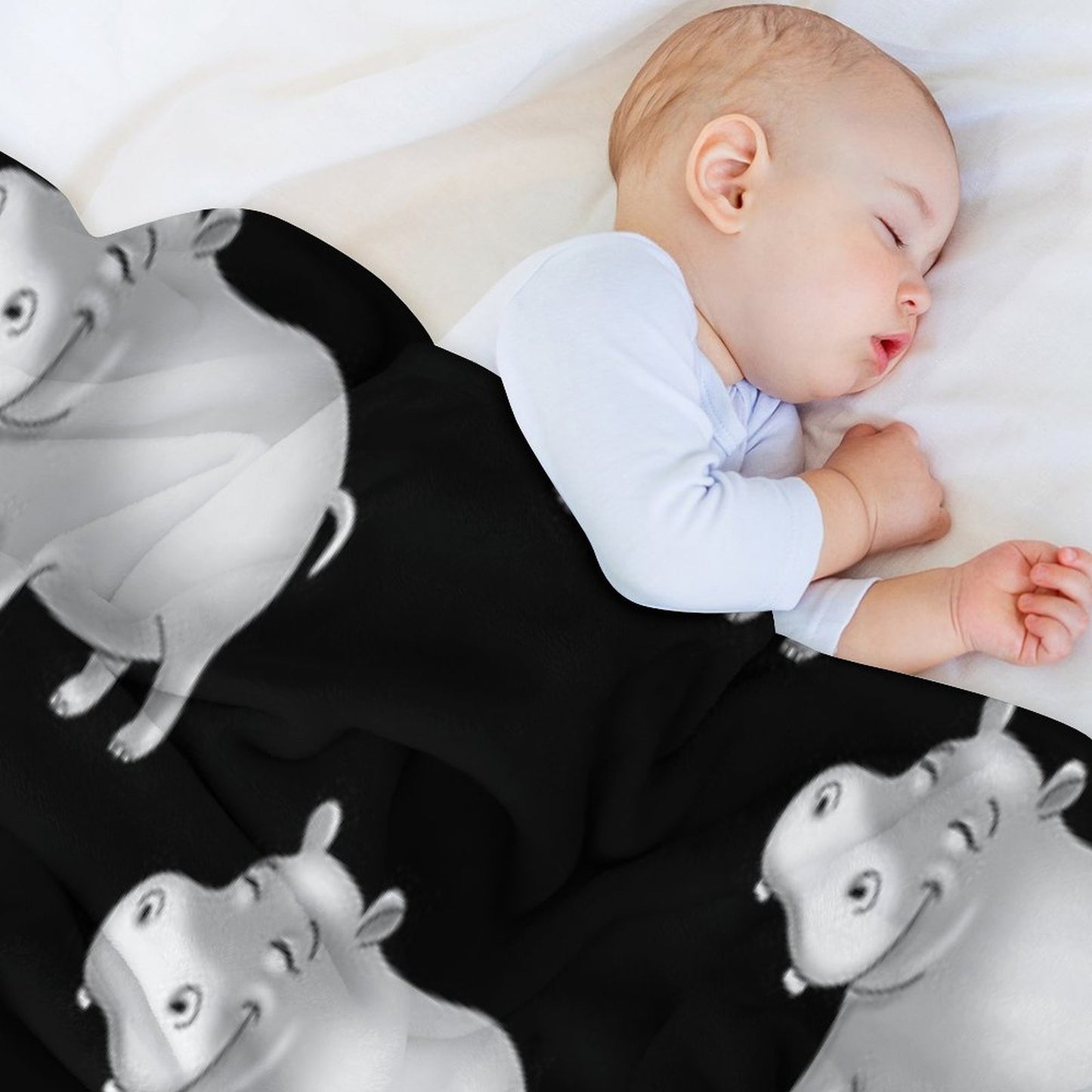 Hippo Cute Hippopotamus Throw Blanket