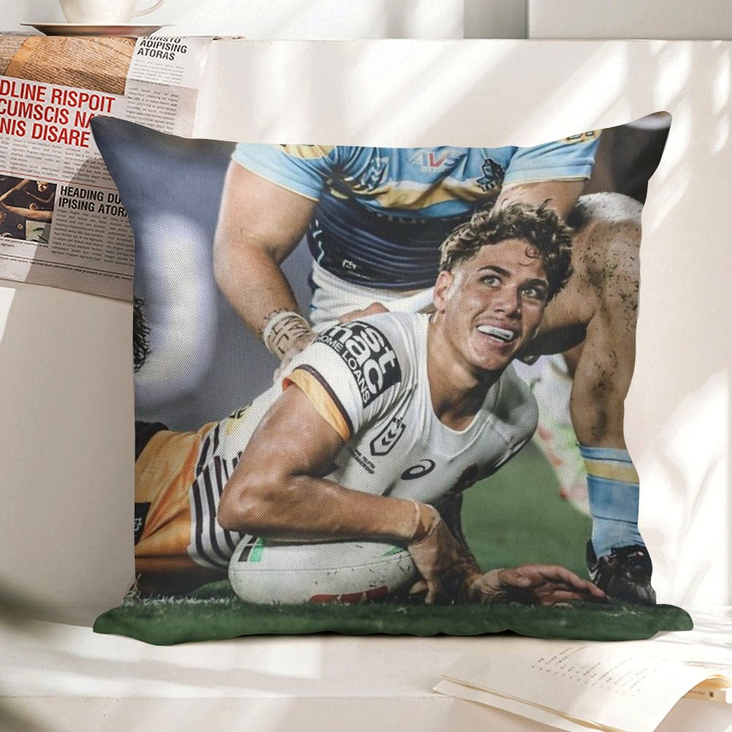 Reece Walsh Linen Throw Pillow Cover