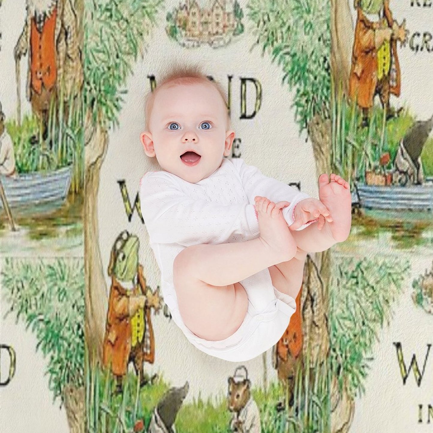 Wind in The Willows Book Cover Throw Blanket