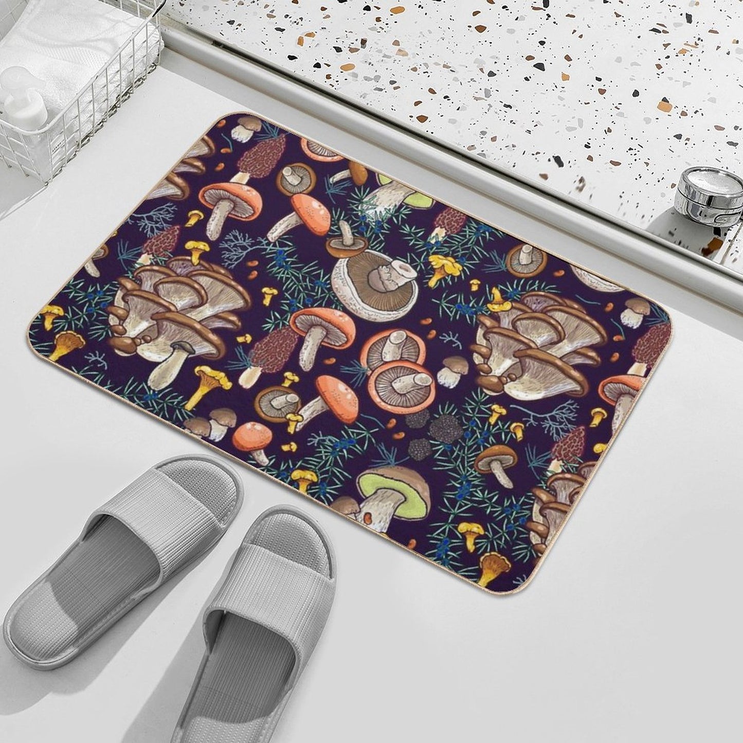 Dark Dream Forest Bath Mat