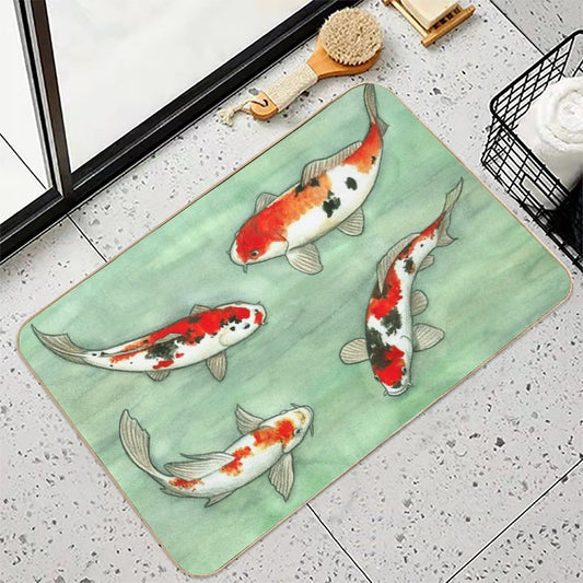 La Ronde Des Carpes Koi Bath Mat