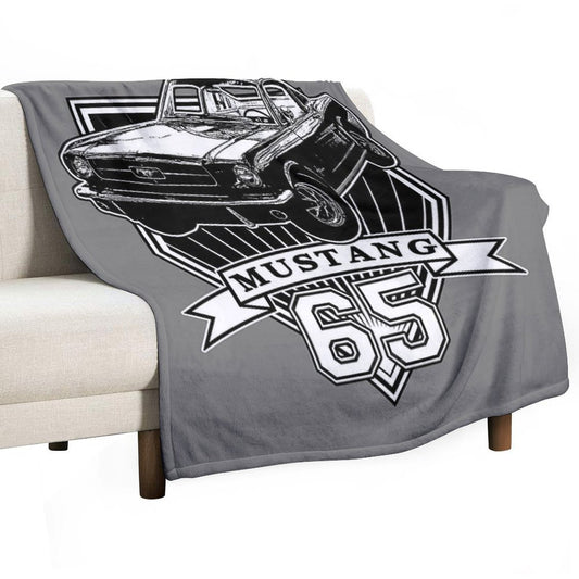 65 Mustang Fastback Throw Blanket
