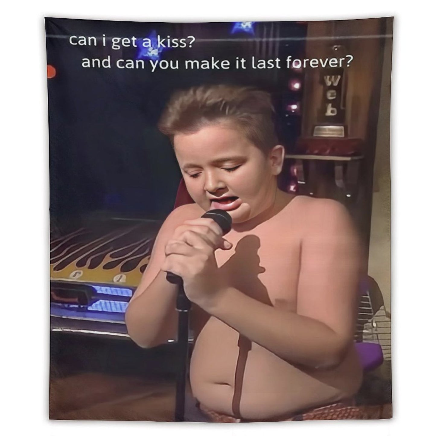 Can I Get A Kiss Gibby Vertical Tapestry
