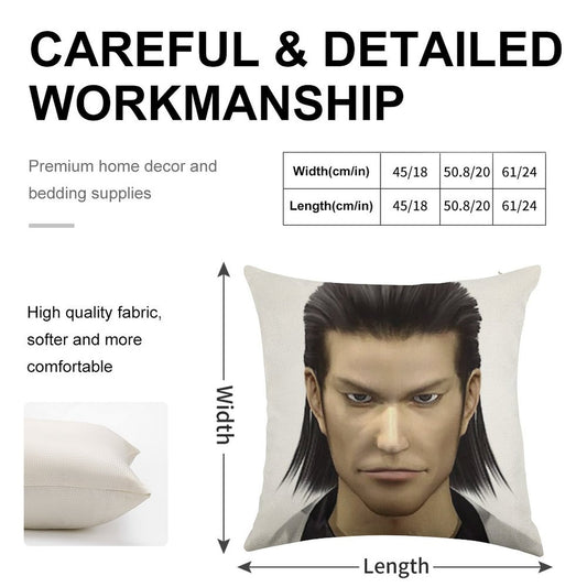 Yakuza Nishiki Linen Throw Pillow Cover