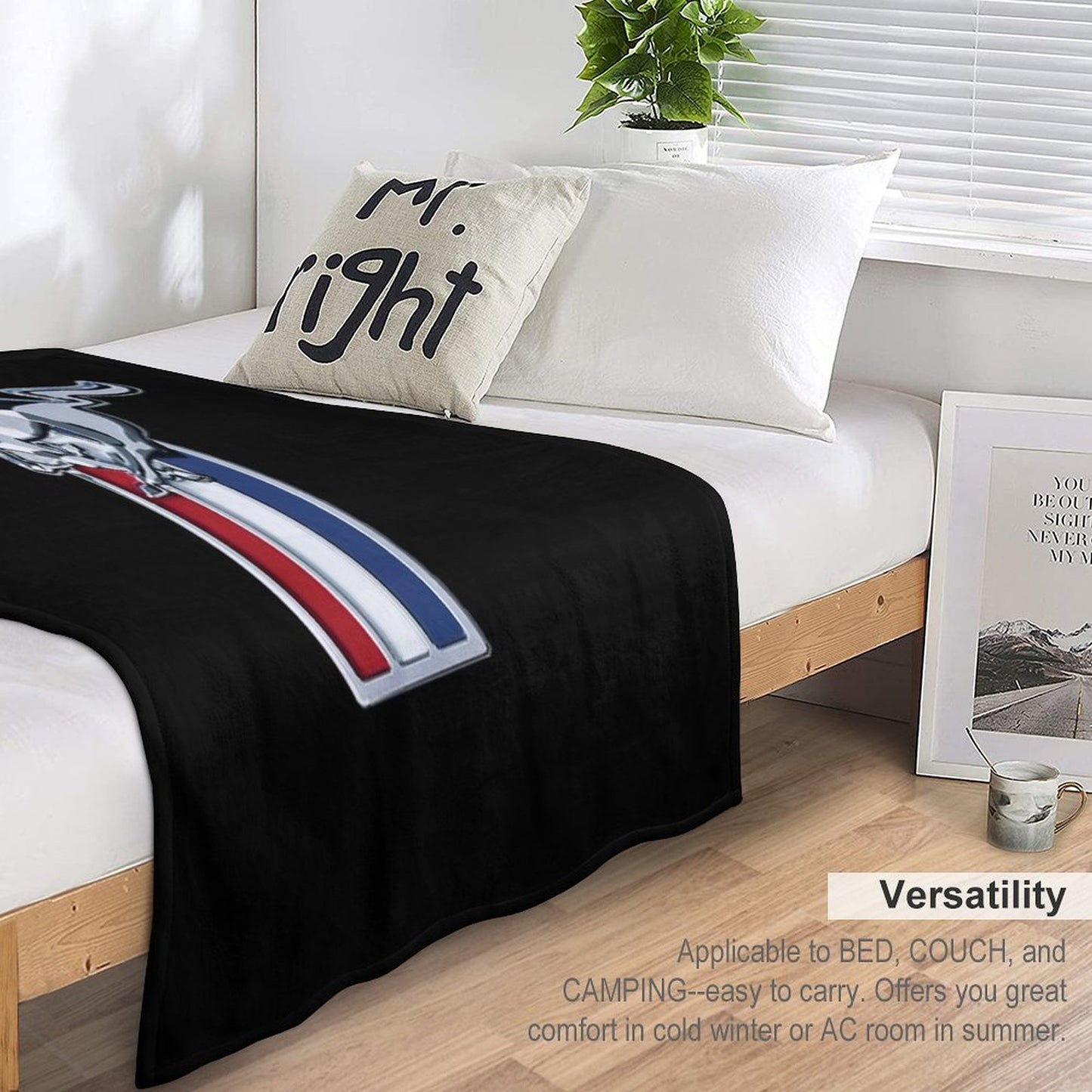 Ford Mustang Logo Throw Blanket