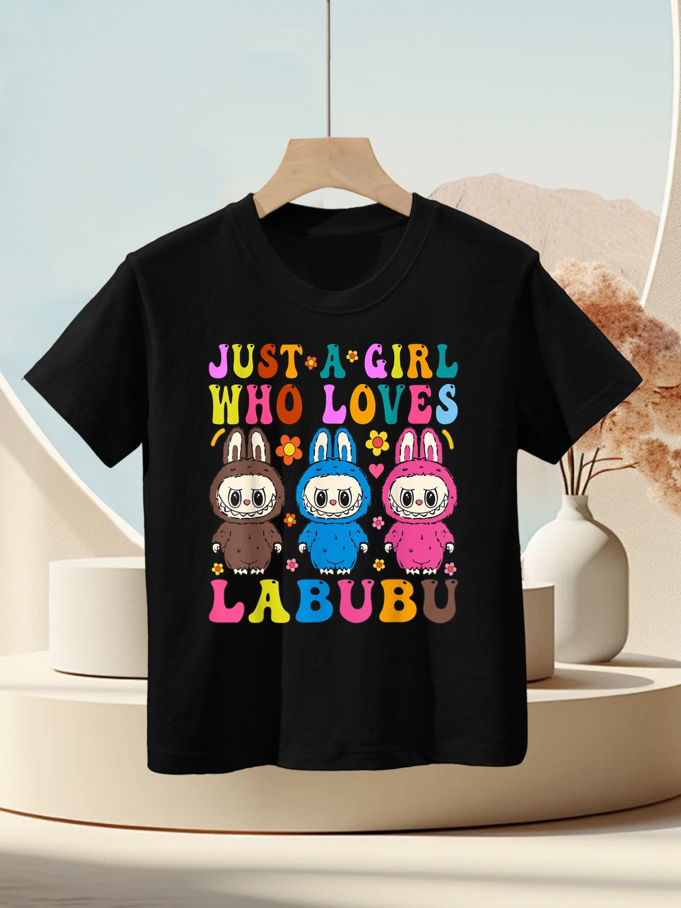 Funny Labubu Just A Girl Who Loves Labubu The Monsters Women Kids T-Shirt