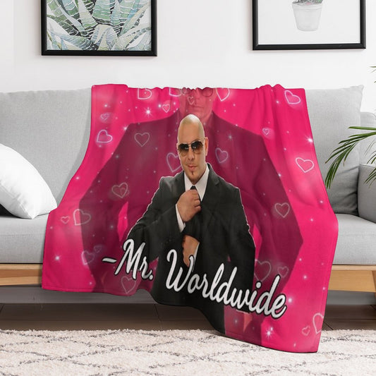 Mr Worldwide Pitbull Valentine Throw Blanket