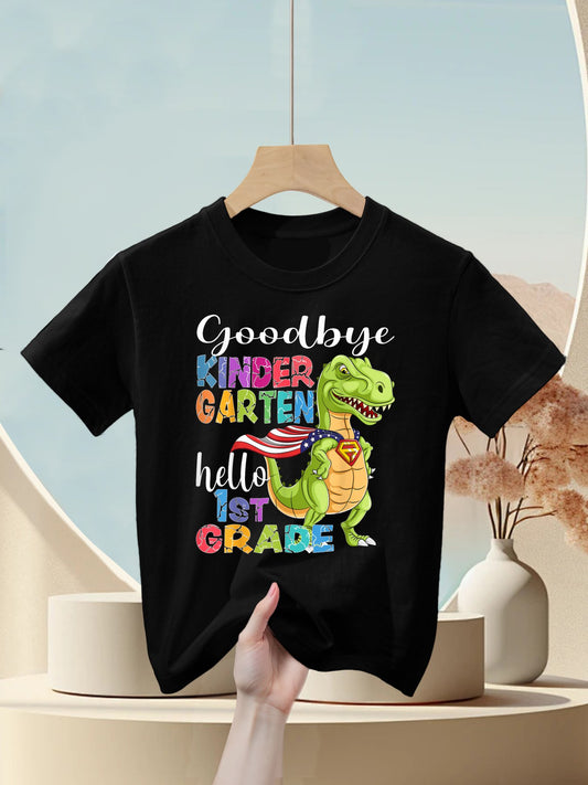 Goodbye Kindergarten Hello 1st Grade Graduation Last Day 22 Kids T-Shirt
