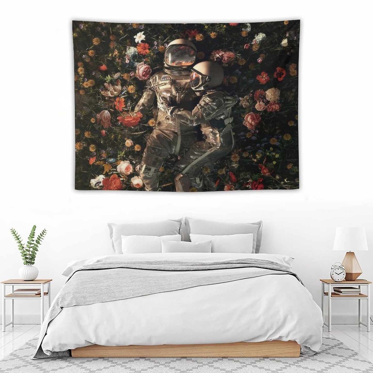 Astronaut Garden Delights II Tapestry