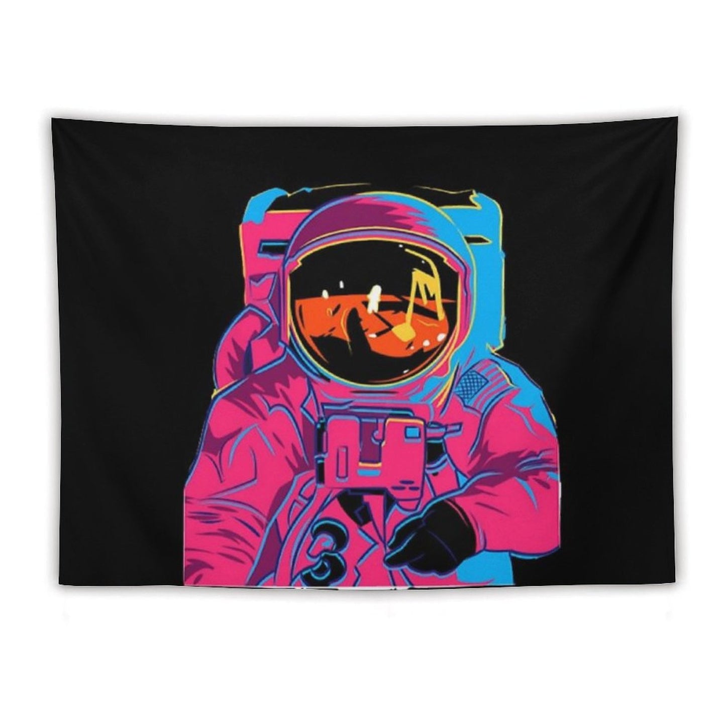 Trippy Rainbow Astronaut Tapestry