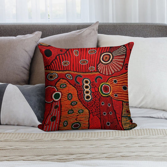Australian Aboriginal Art Soft Skin-Friendly Throw Pillow