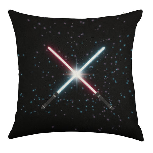 Lightsaber Stardust Linen Throw Pillow Cover