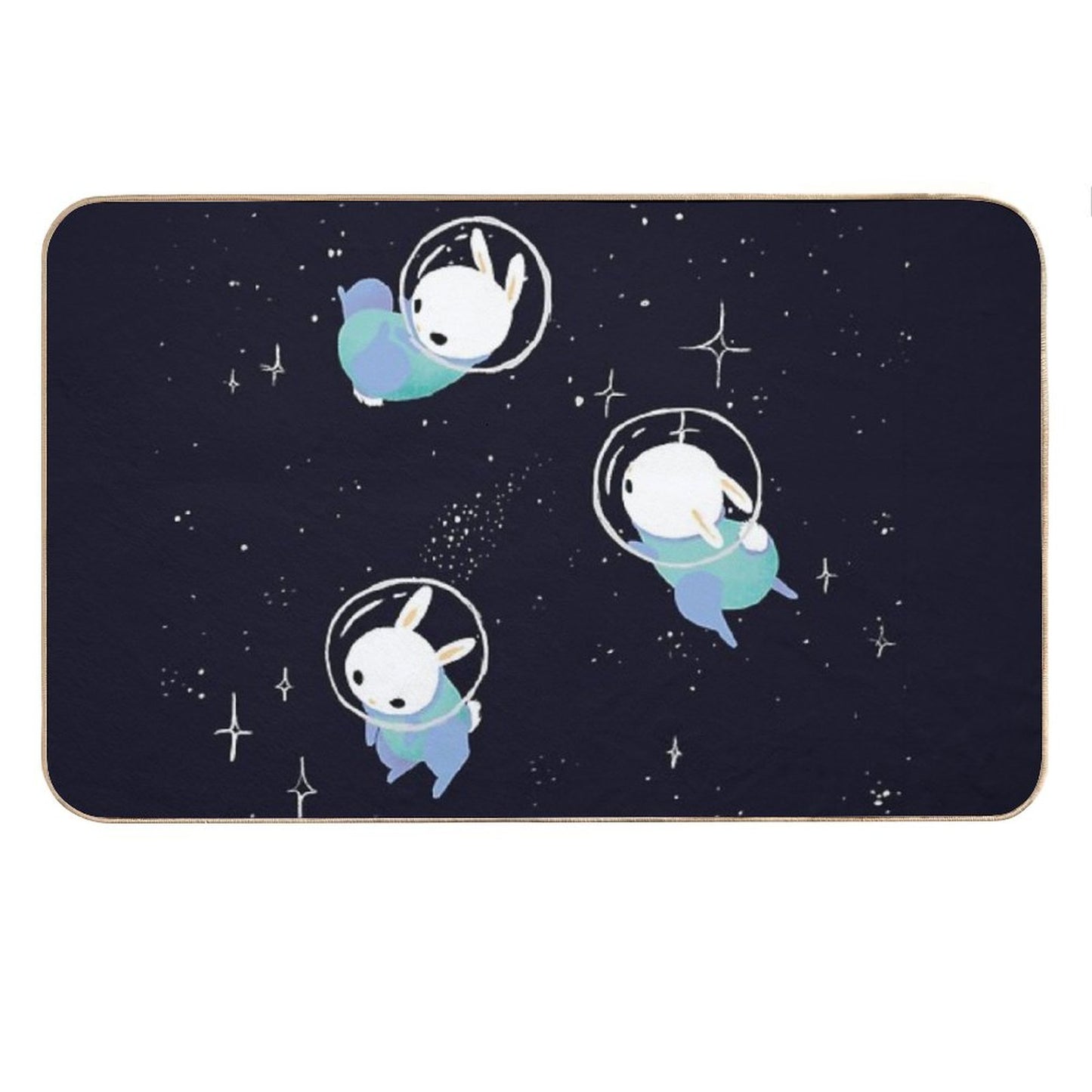 Space Bunnies Bath Mat