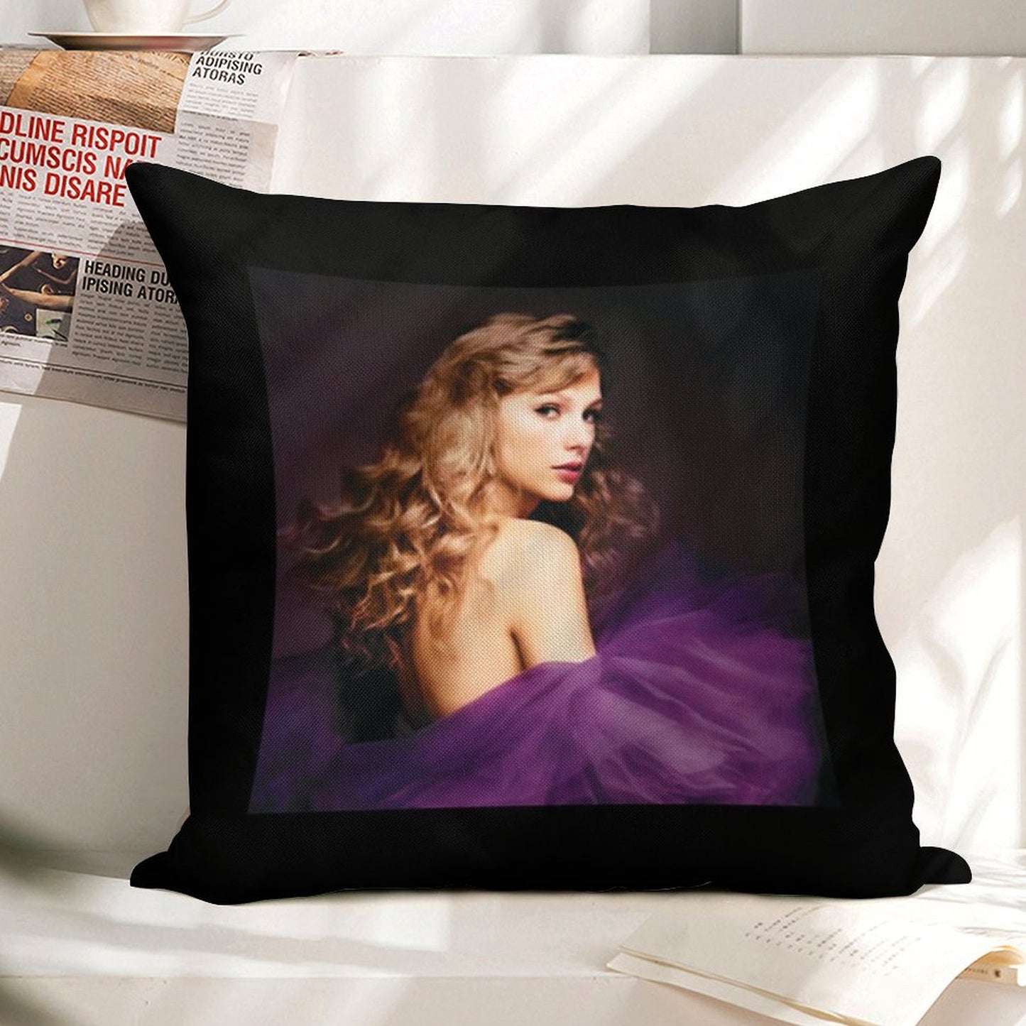 Speak Now Taylor Swift Linen Throw Pillow Cover