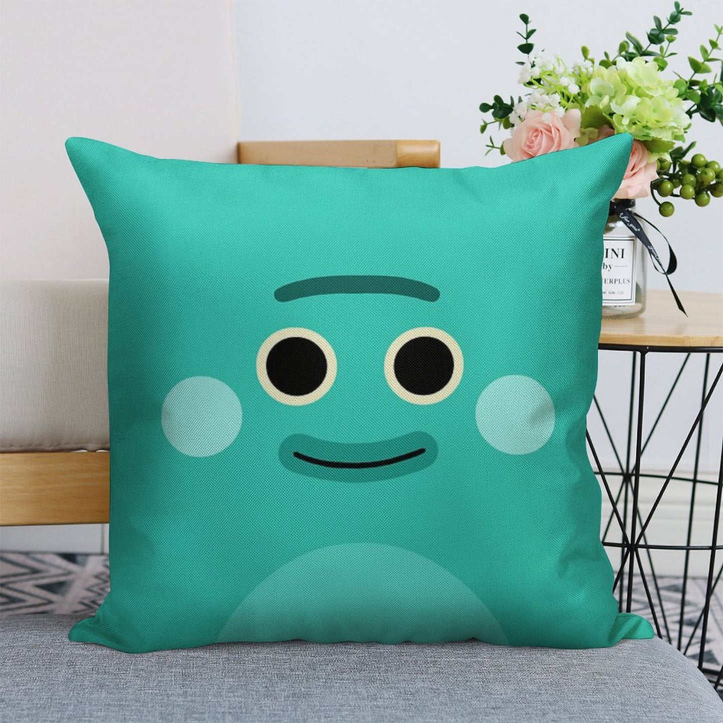 Bumble Nums  Grumble Linen Throw Pillow Cover