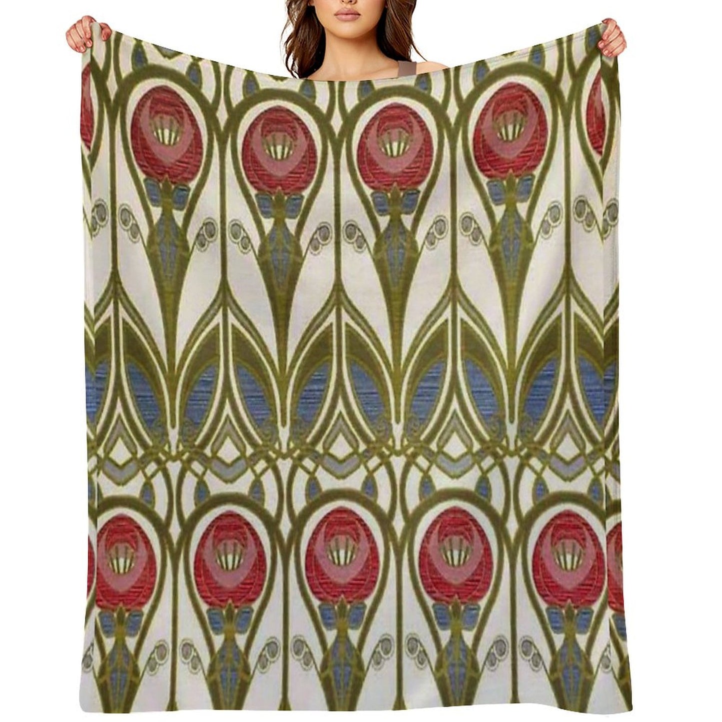 Charles Rennie Mackintosh Design Throw Blanket