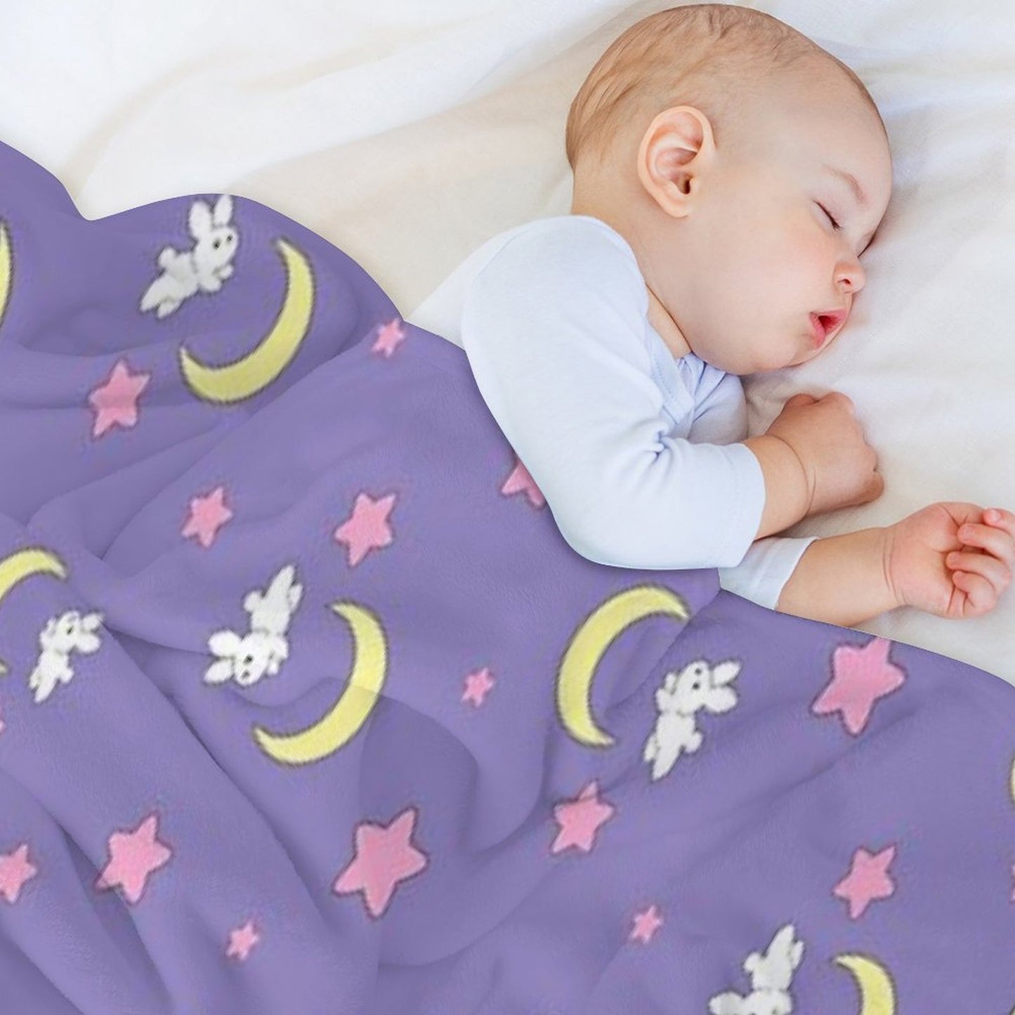 Rabbit of The Moon Throw Blanket