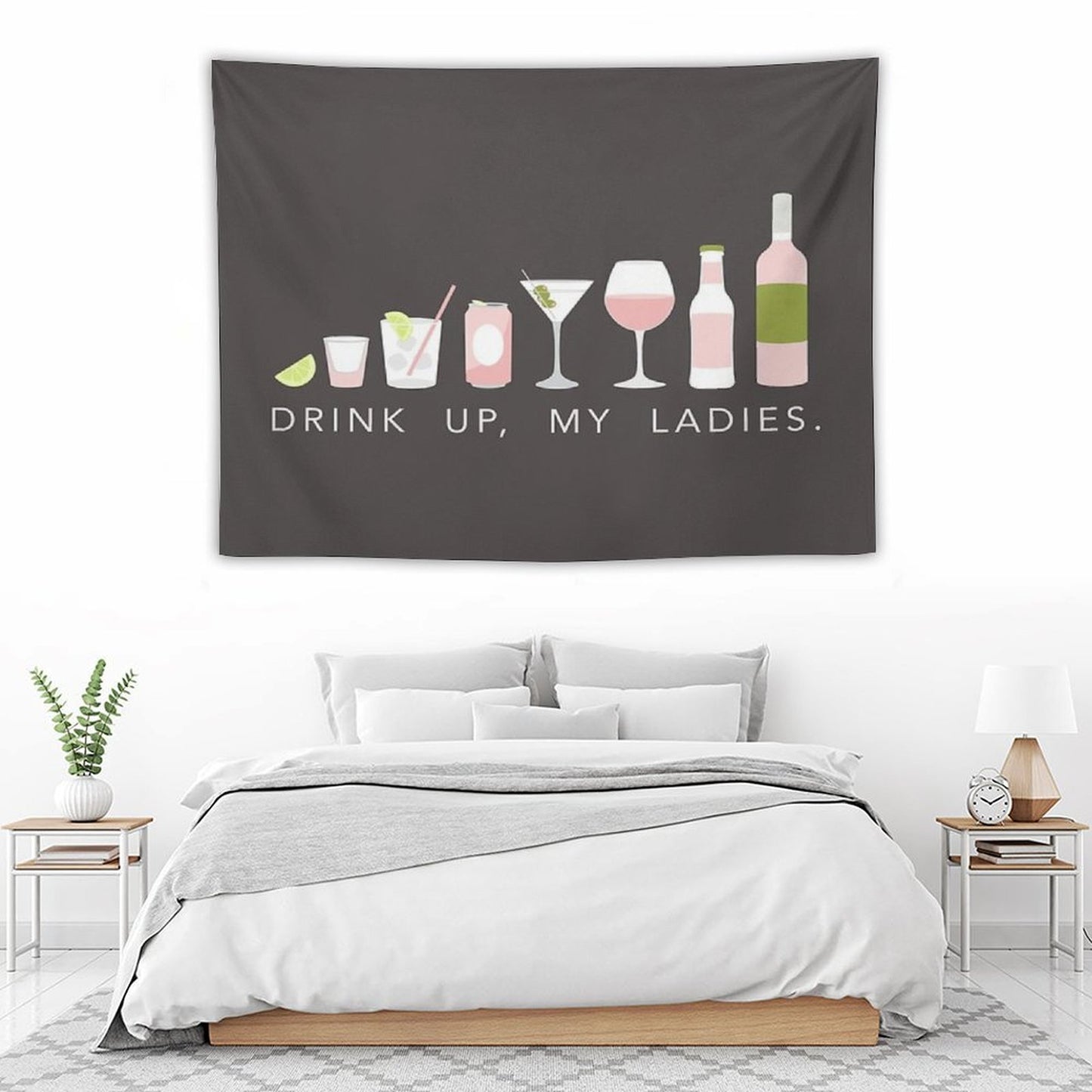 DRINK UP LADIES Tapestry
