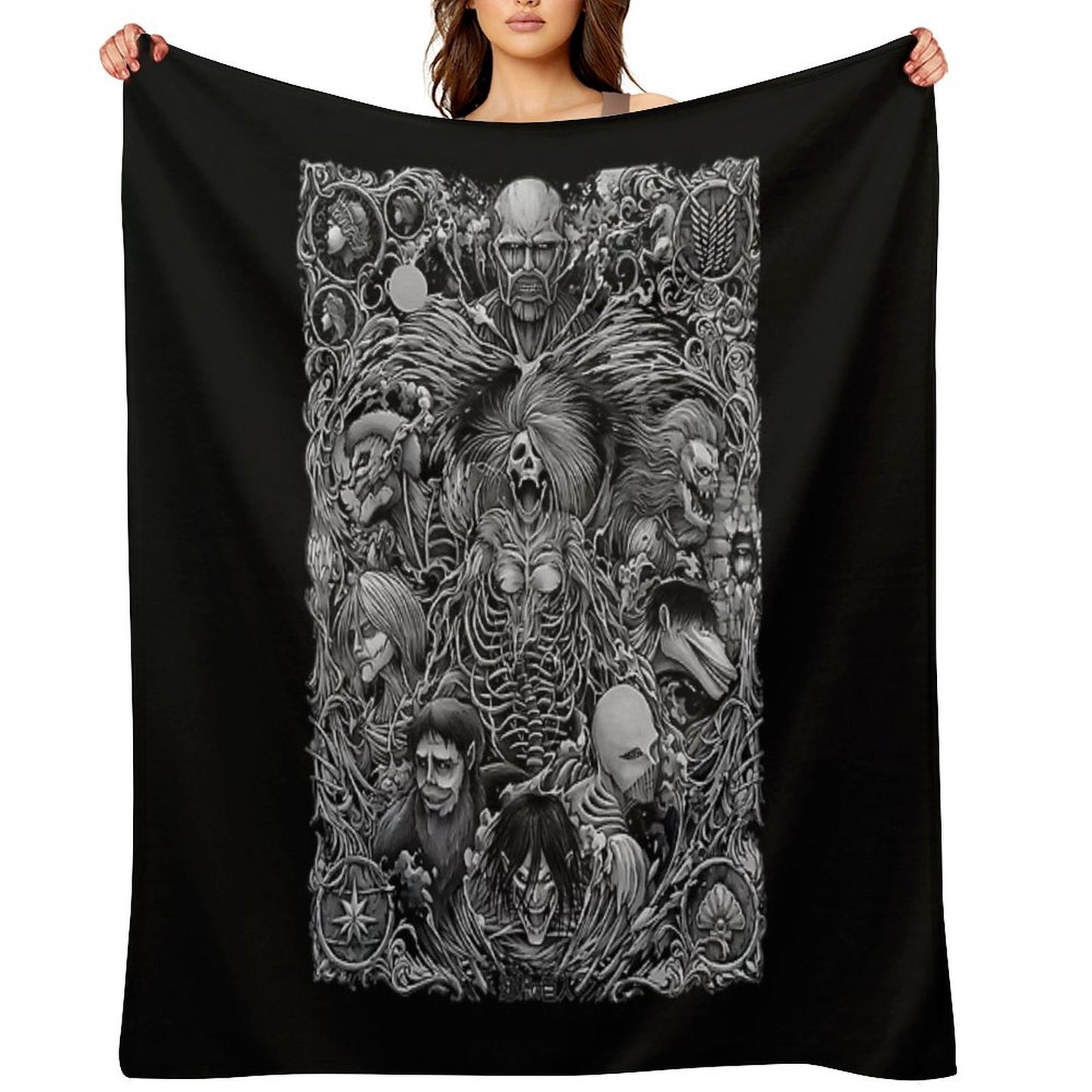 Roots Skull Throw Blanket