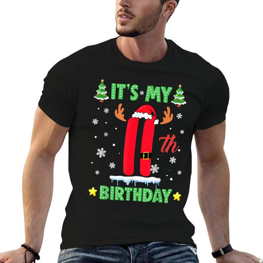 Merry Christmas Its My 11th Birthday Xmas Women Girls Kids Odor-resistant T-Shirt