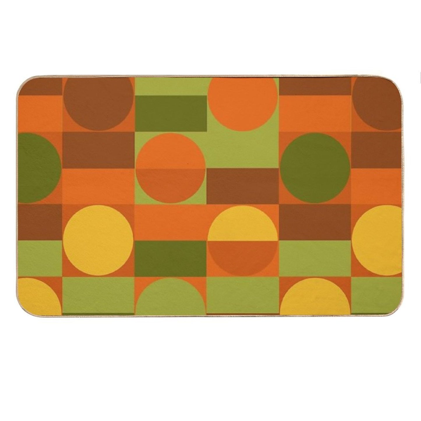 70's Retro Colors Mid-Century Modern Bath Mat