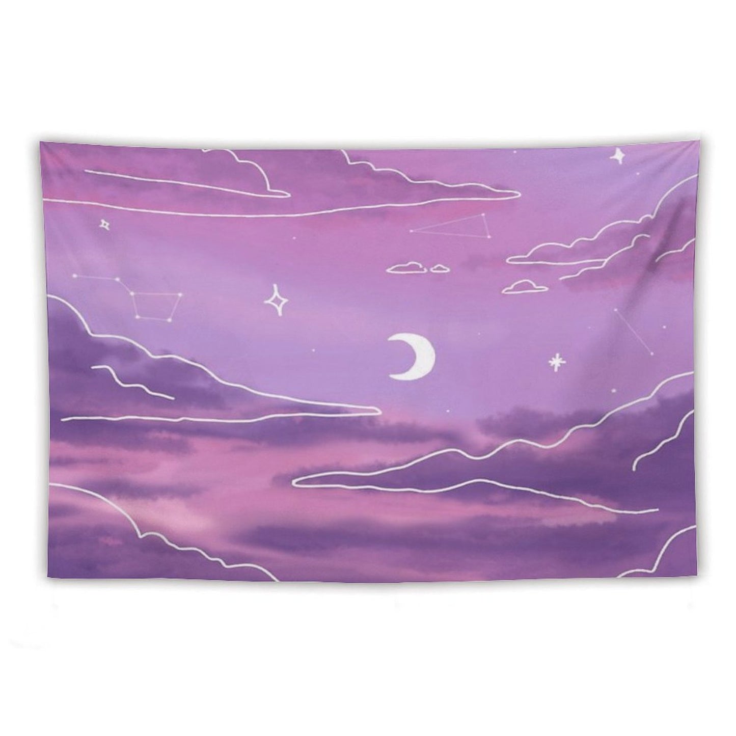 Purple Sunset View Tapestry