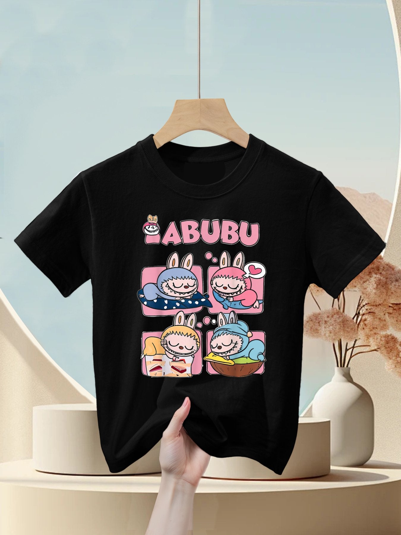 Cute Labubu The Monsters Funny Labubu Lover Men Kids T-Shirt