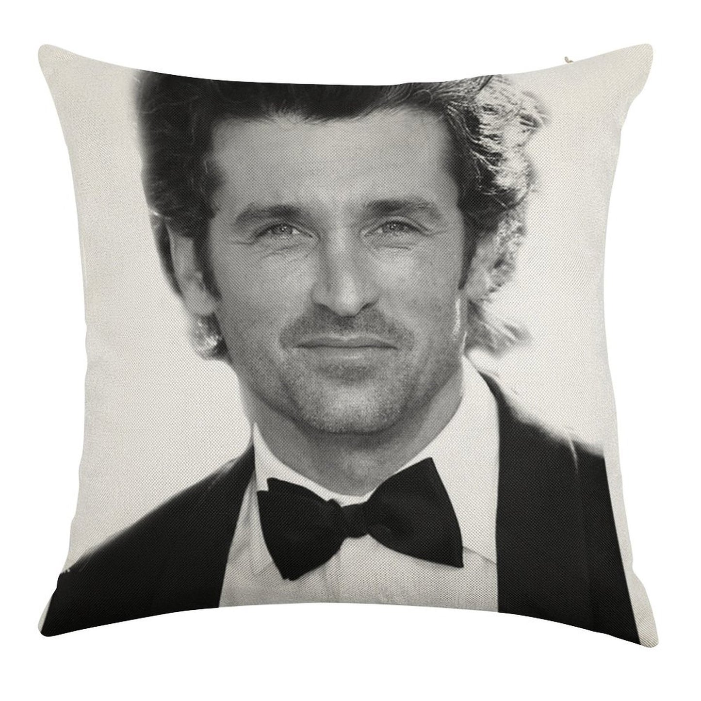 Patrick Dempsey Linen Throw Pillow Cover