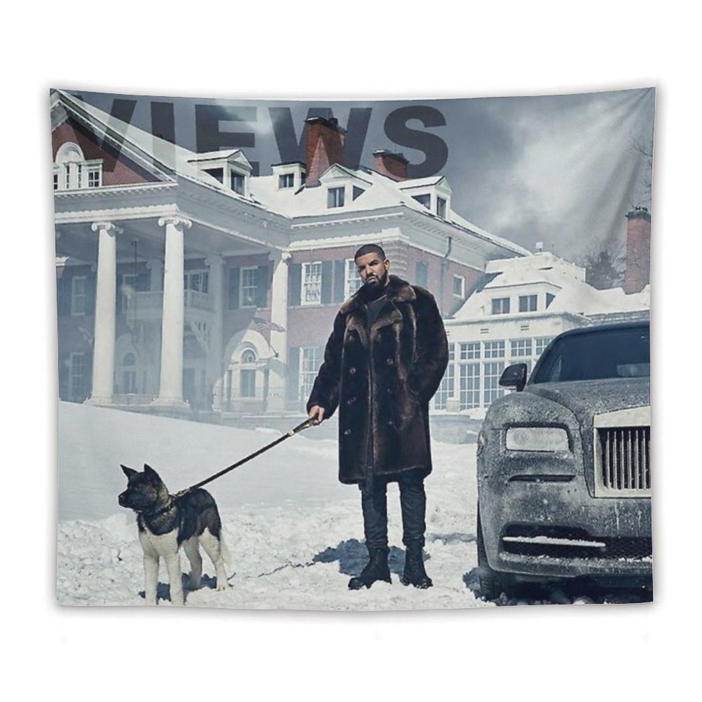 Drake with Dog Views Tapestry Tapestry