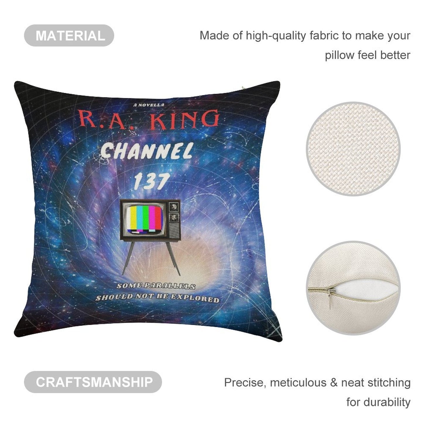 Channel 137 Linen Throw Pillow Cover