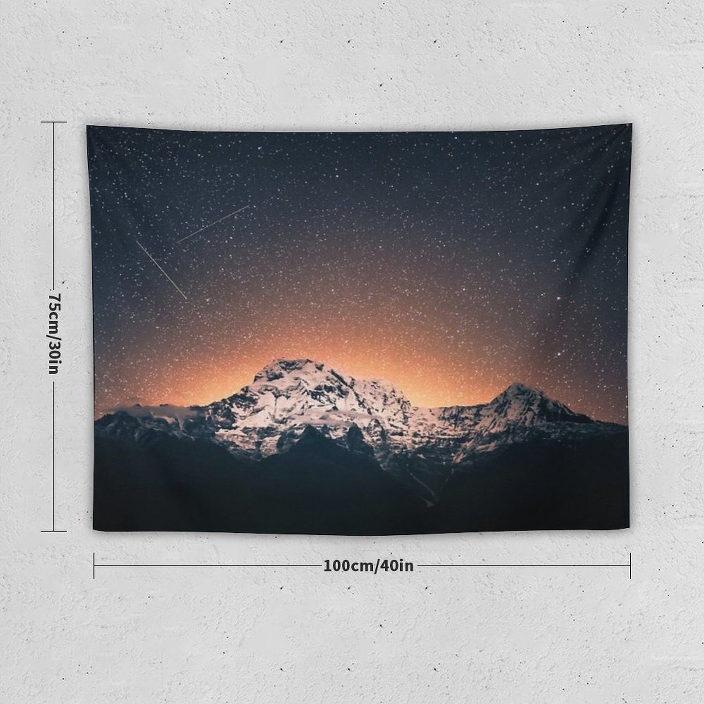 Star Mountain Milky Way Night Tapestry
