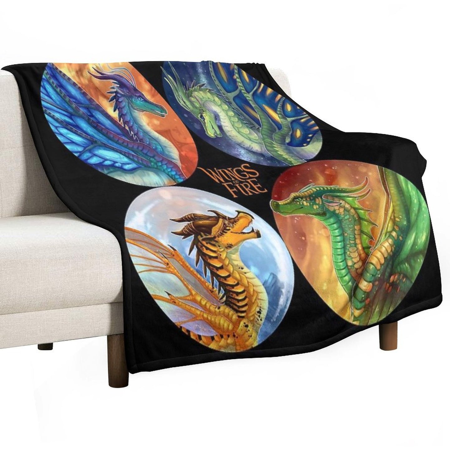 Wings of Fire - Heroes of The Lost Continent Throw Blanket