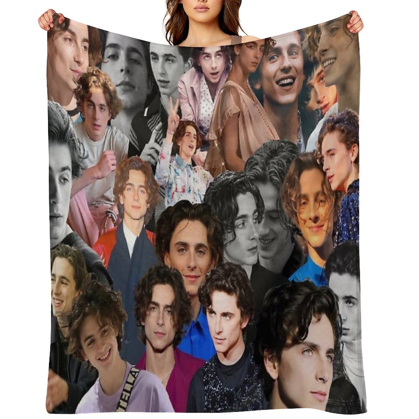 Timothee Chalamet Collage Throw Blanket