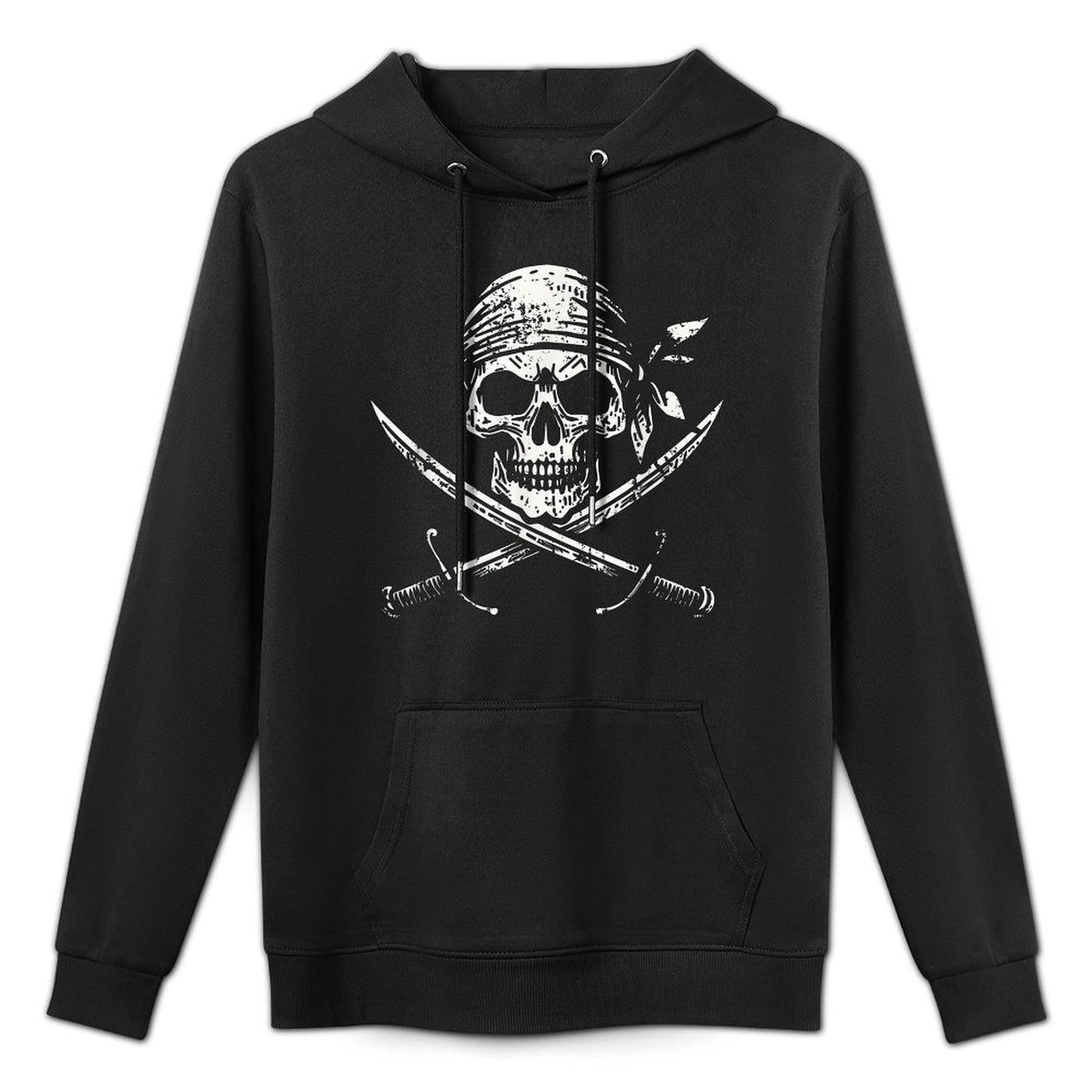 Pirate Skull And Crossbones Skeleton Halloween For Kids Boys Breathable Fabric Hoodie