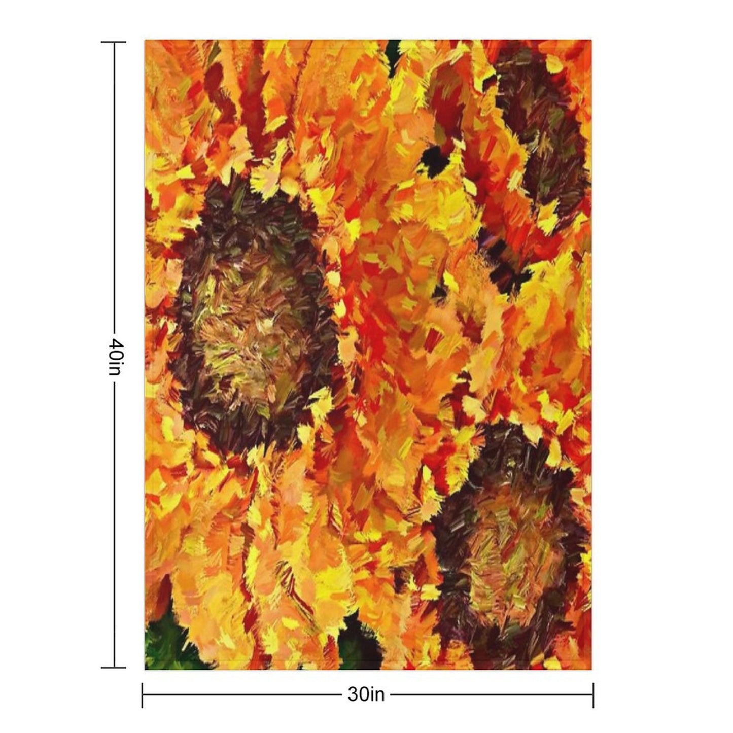 Sunflowers Abstracted Throw Blanket