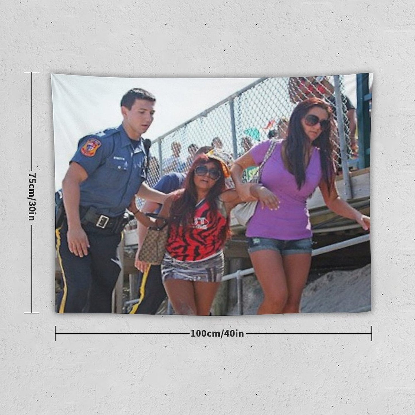 Snooki Getting Arrested on The Beach Tapestry