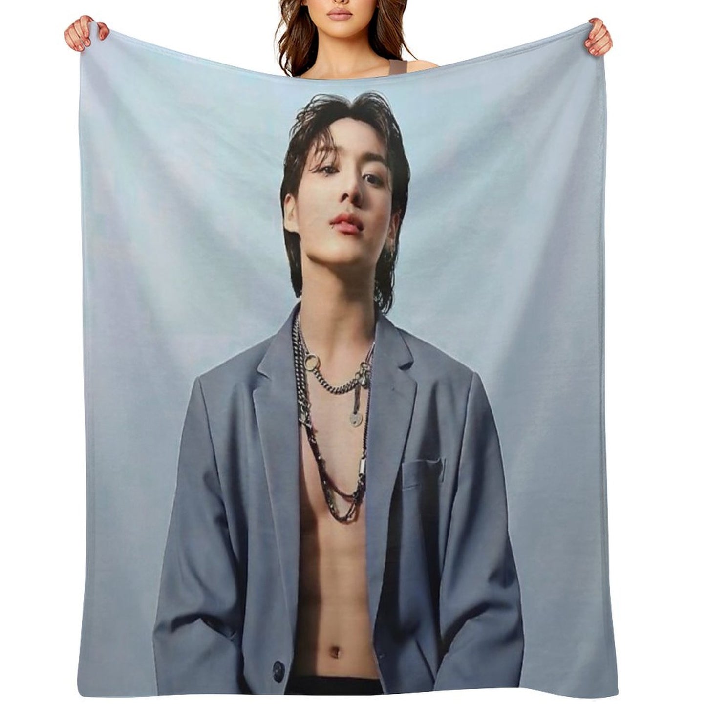 Jungkook Colored Throw Blanket