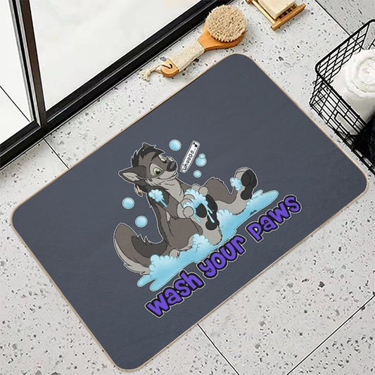 Wash Your Paws - Wolf Bath Mat