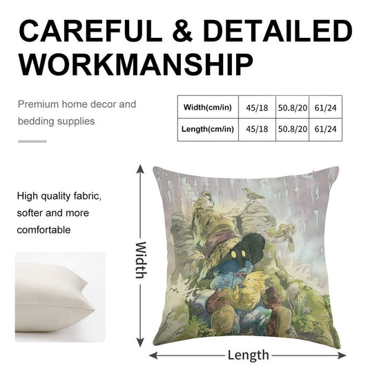 Vivi Rain Linen Throw Pillow Cover