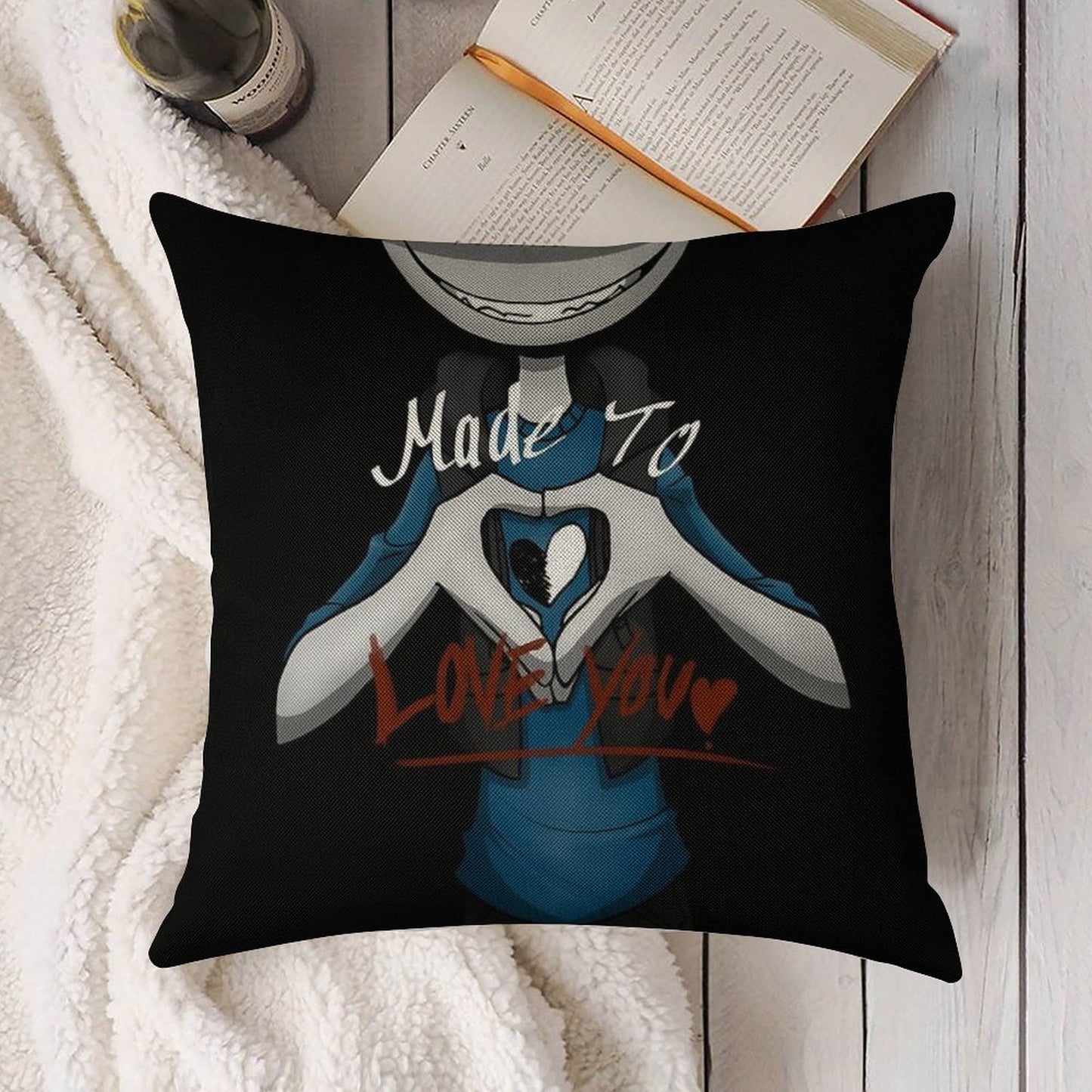 YB Made to Love You Linen Throw Pillow Cover