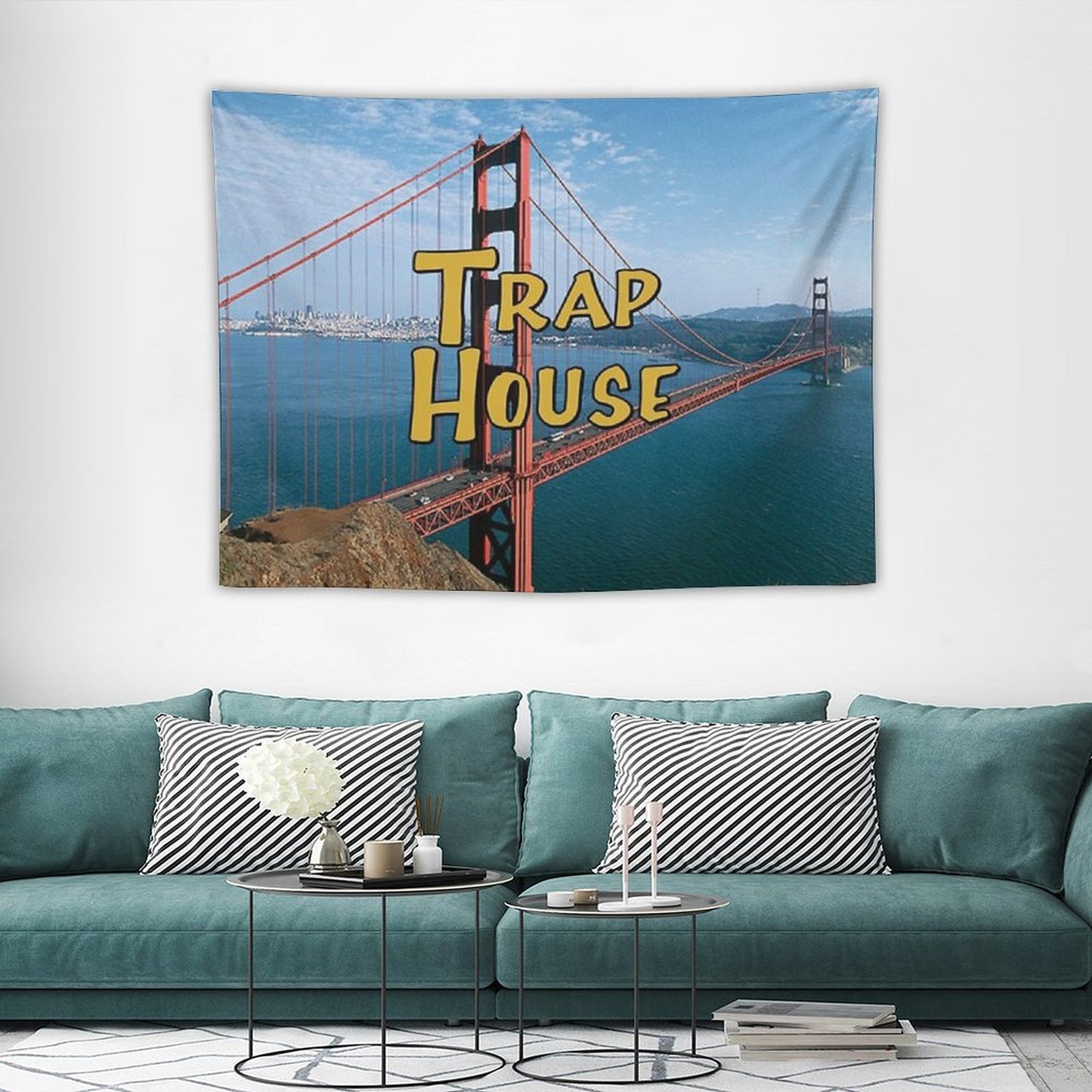 Full House Trap House Tapestry