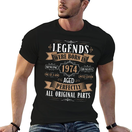 Legends Born In 1974 51st Birthday 51 Years Old Bday Men T-Shirt