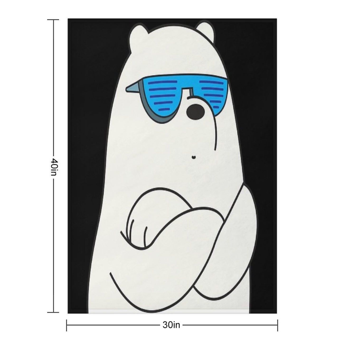 Ice Bear Throw Blanket