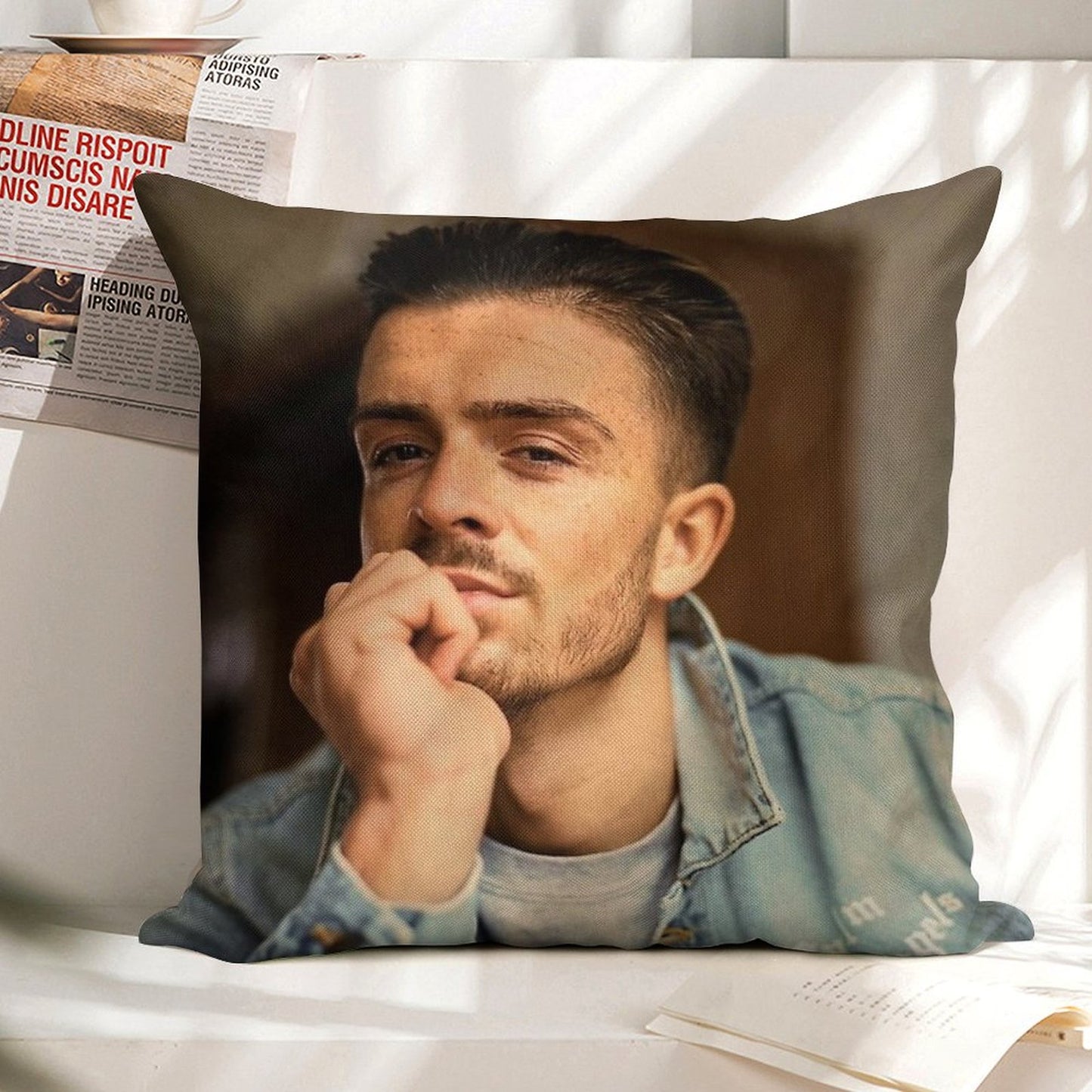 Jack G. Linen Throw Pillow Cover